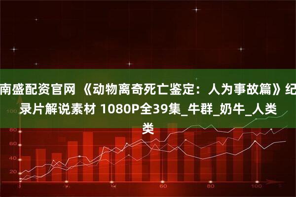南盛配资官网 《动物离奇死亡鉴定：人为事故篇》纪录片解说素材 1080P全39集_牛群_奶牛_人类